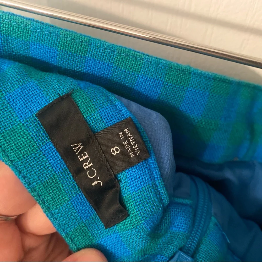 J.CREW CHECKERED PATTERN MINI SKIRT